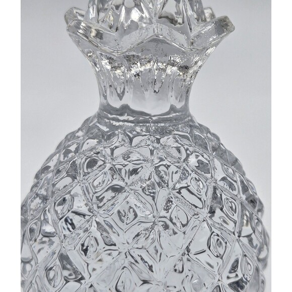 Clear‎ Pressed Glass Pineapple Figurine Diamond Point Decor Paperweight 4in - Picture 7 of 8